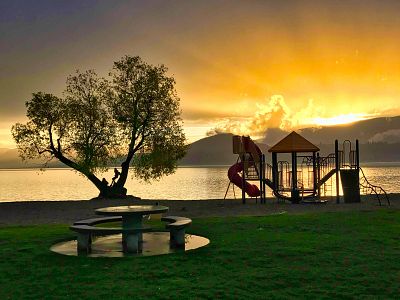 Classic photo at a popular Kelowna beach